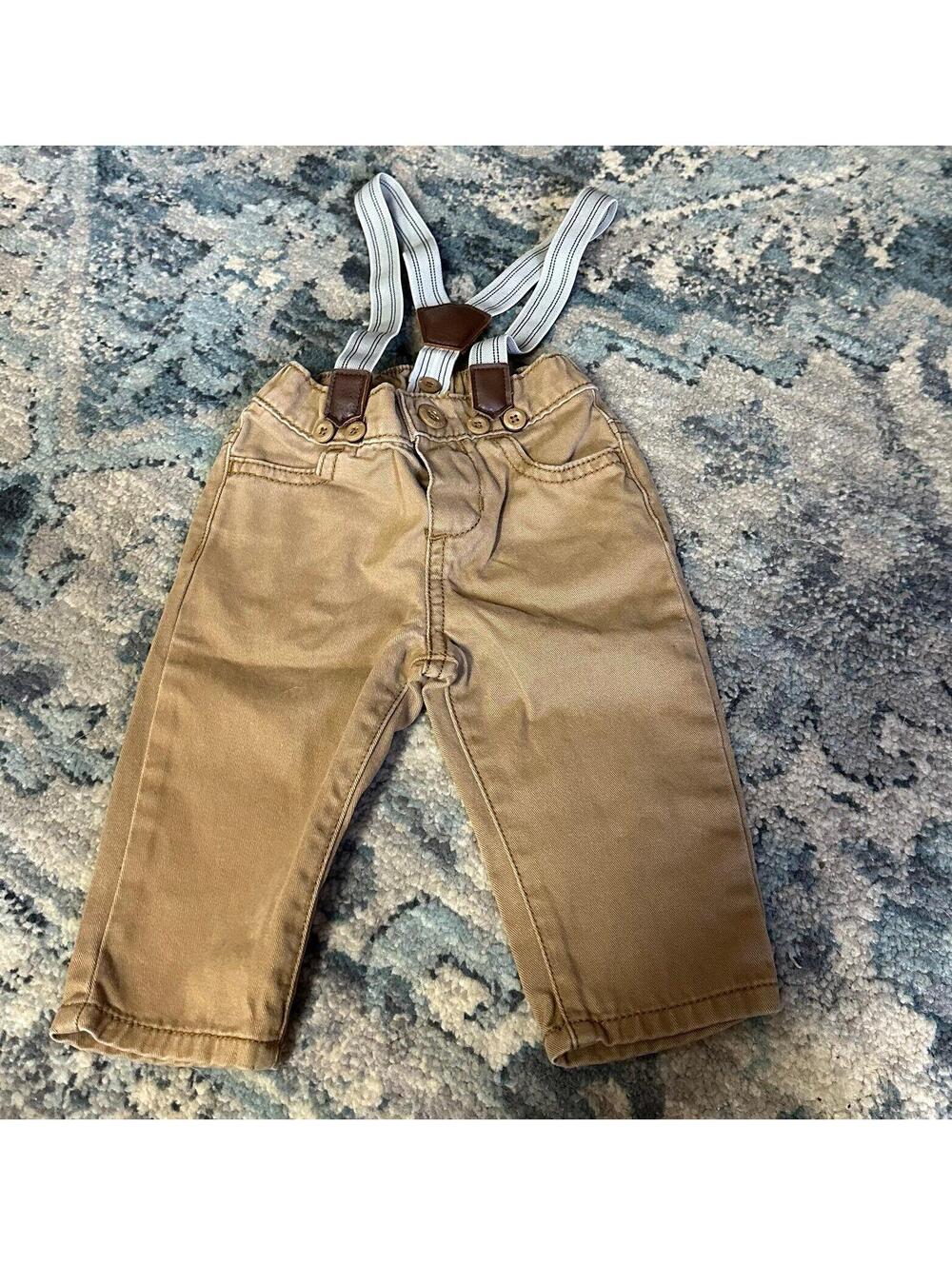 Baby B’Gosh Suspenders Khaki Size 6 Month